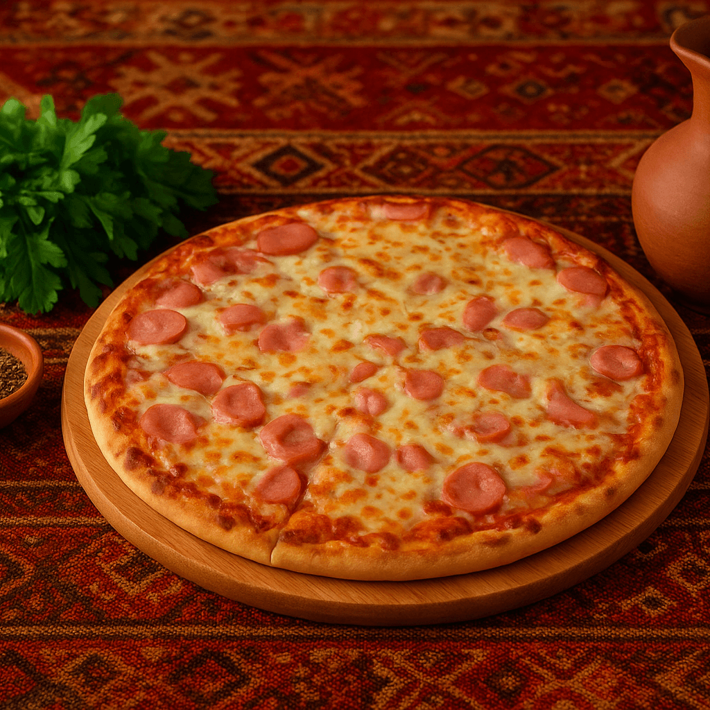 Пицца с сосиской