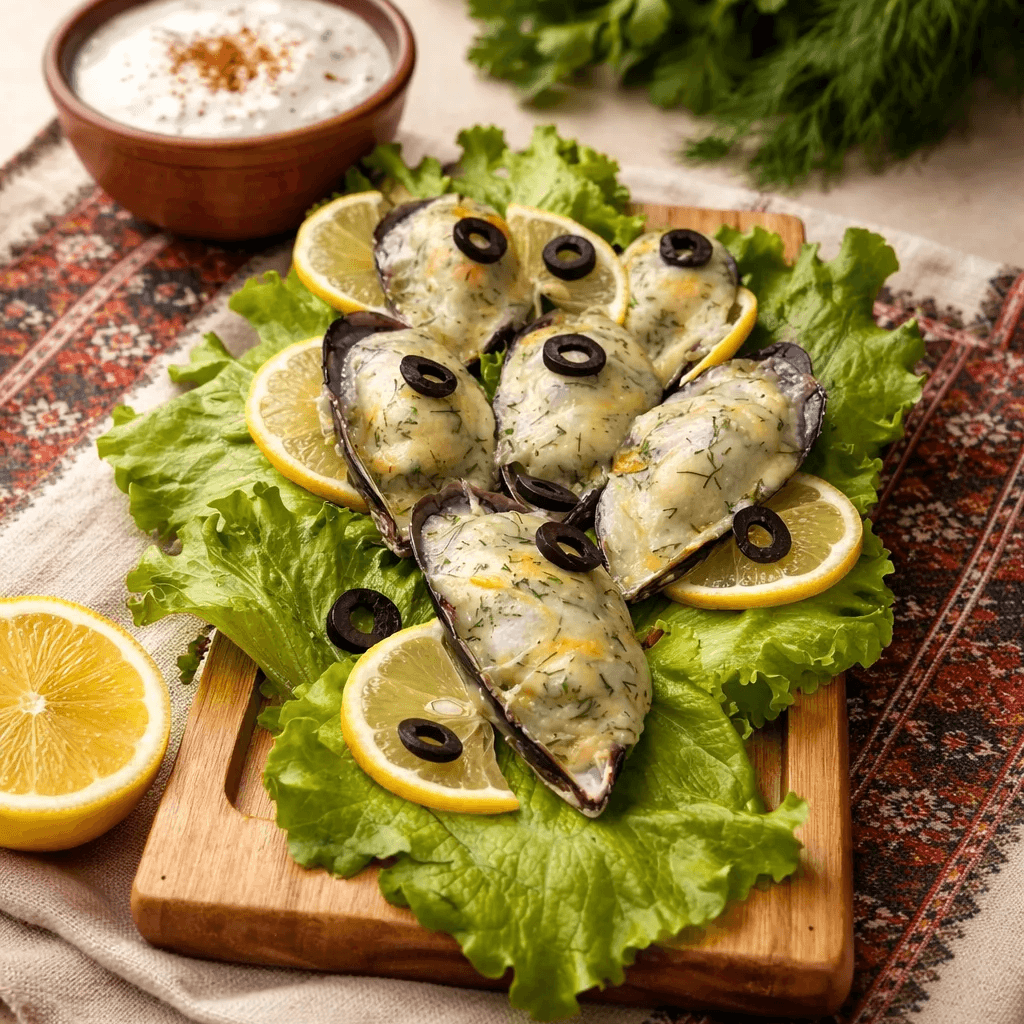 Мидии запеченные с сыром