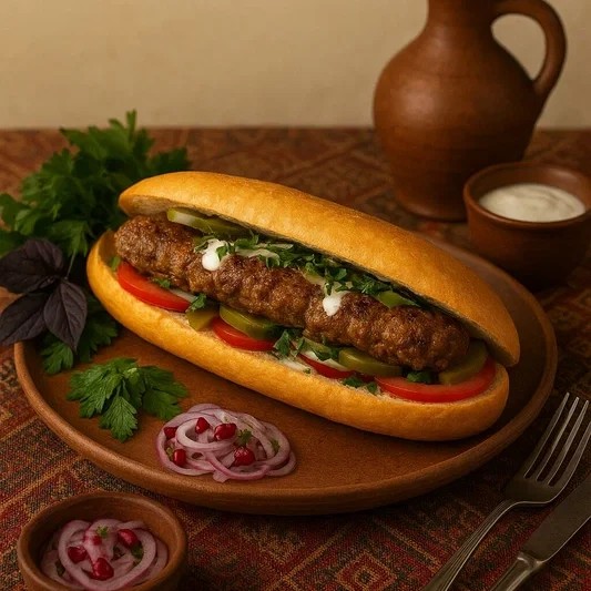 Люля из баранины в батоне 