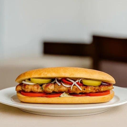 Люля из свинины в батоне 